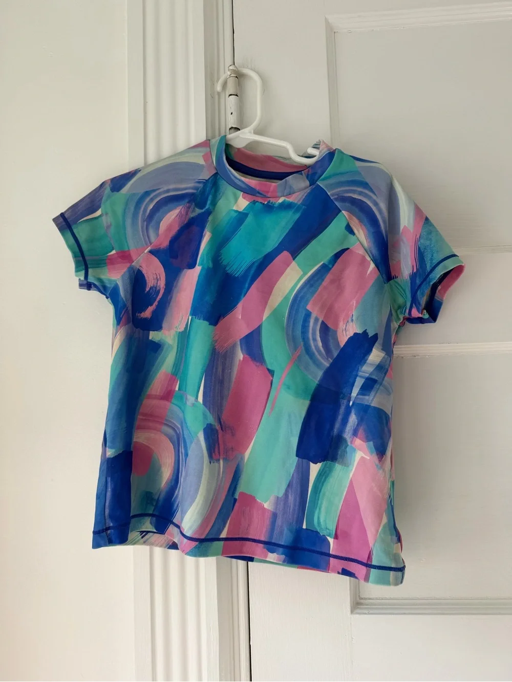 Athleta Girl Short Sleeve Rash Guard & matching Primary Bikini bottom, size 6-7
